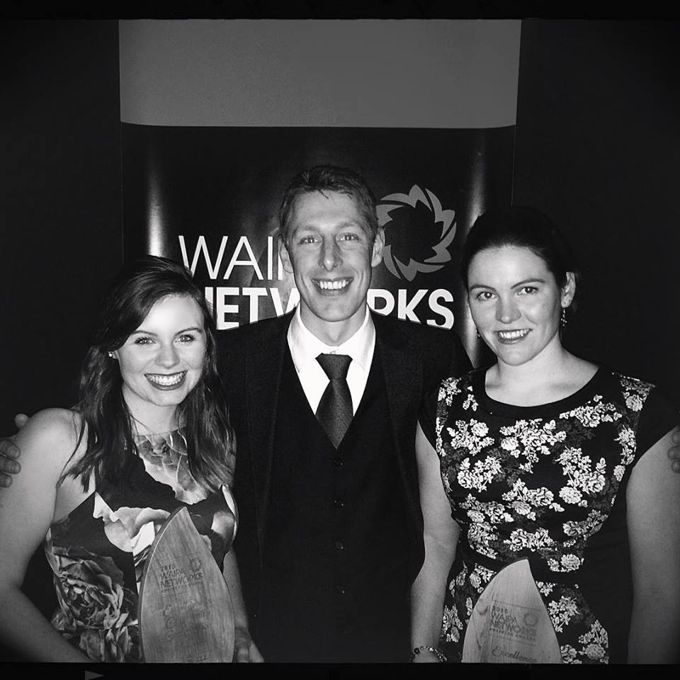 Lauren, Phil and Alana, at the Waipa Networks Business Awards