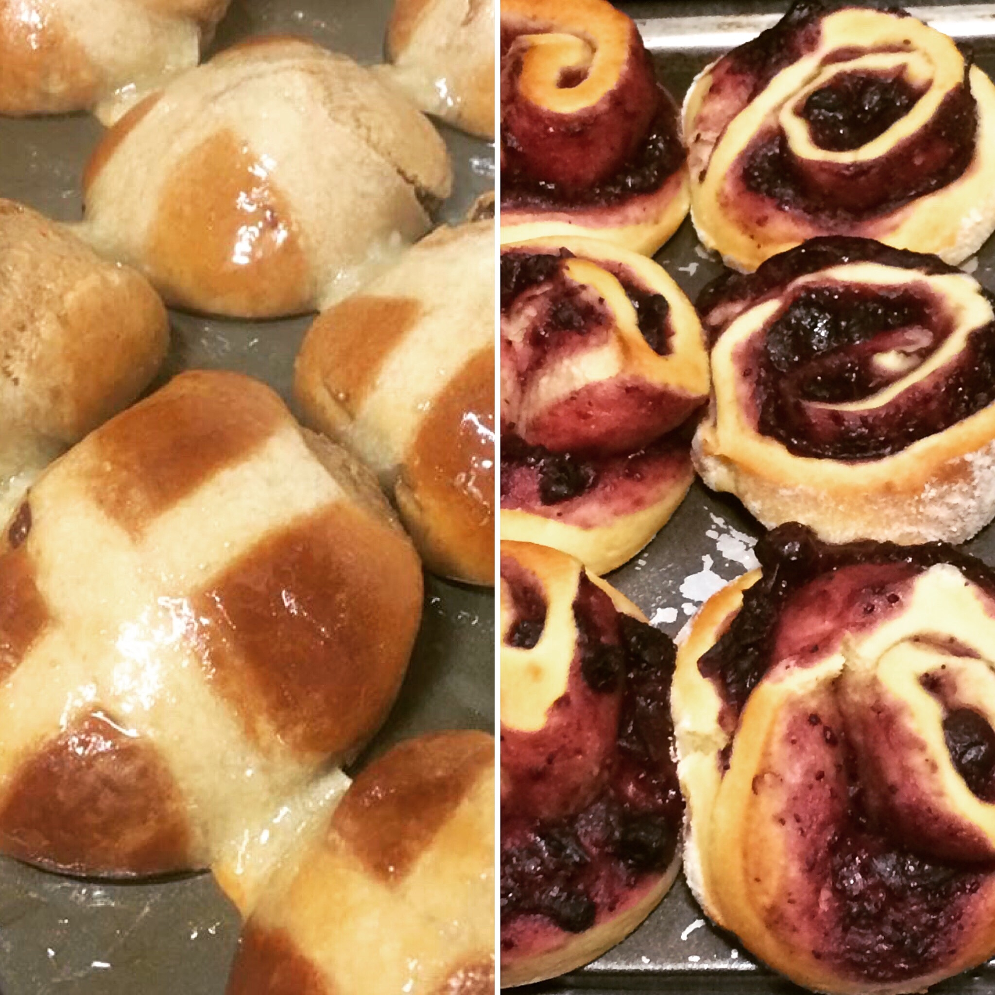 Hot cross brioche for Easter at Rouge