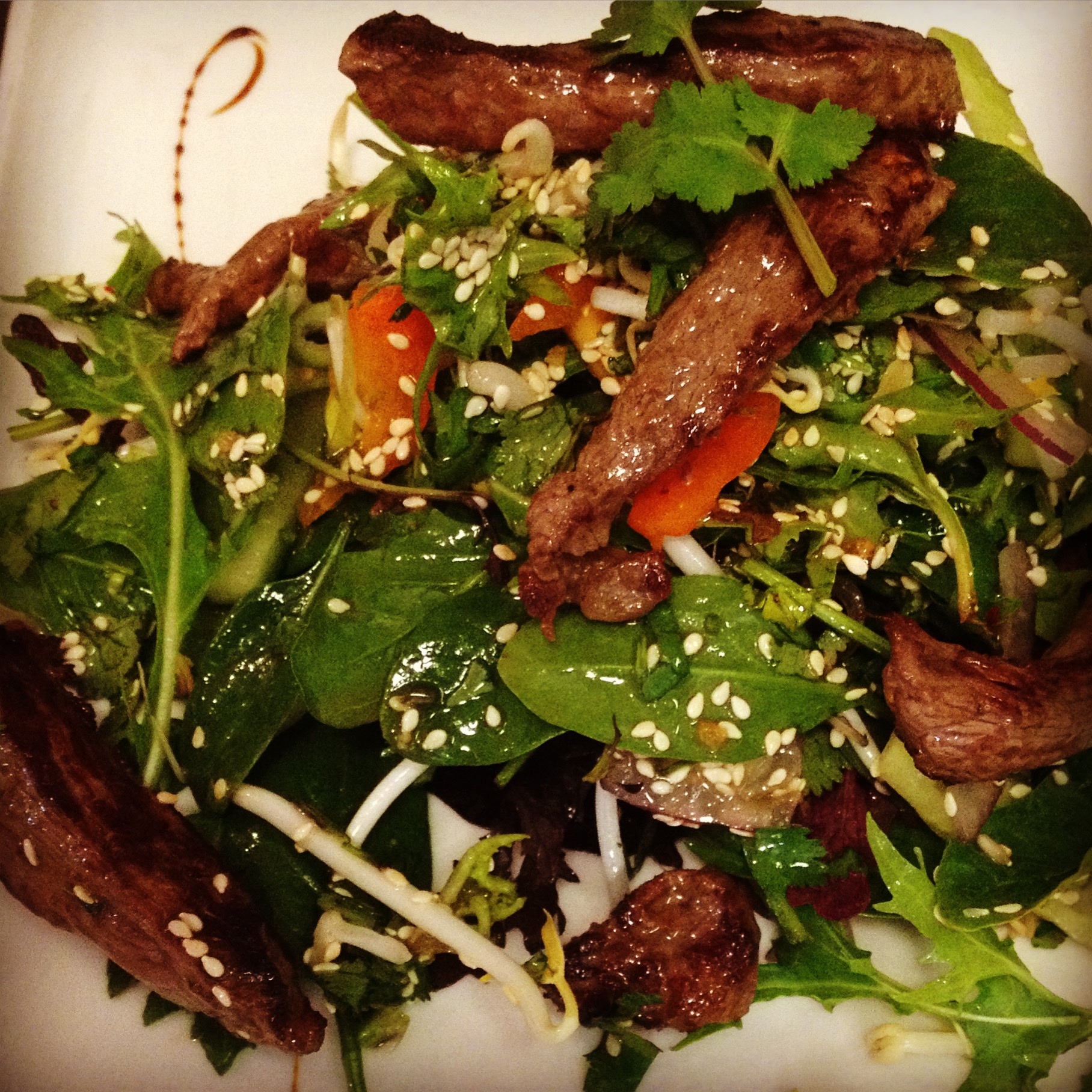 Thai Beef salad at Rouge Cafe, Cambridge