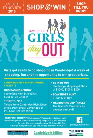 Girls Day Out in Cambridge, shop to win