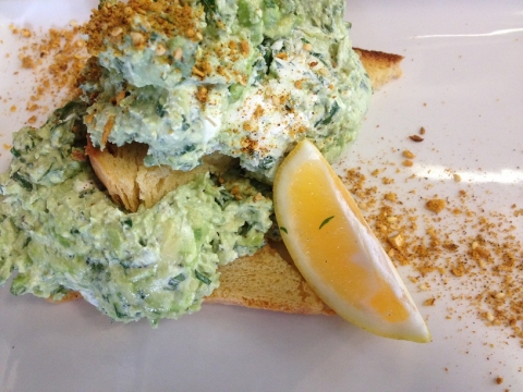 Feta and avocado smash at Rouge Cafe in Cambridge